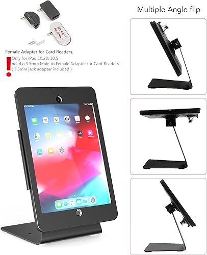 Miniatura 3 de Soporte de quiosco de seguridad antirrobo de escritorio para iPad de 10.2 pulgadas (9 generación.2021, 8 generación 2020, 7 generación.2019), con