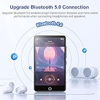 Vista 6 de Reproductor MP3 de 96 GB con Bluetooth y WiFi, reproductores MP4 portátiles con pantalla táctil de 4.02 pulgadas, reproductor MP3 Android Kids