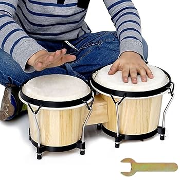 Amazon | Bongo ドラム 2セット 6インチと7インチ ドラムセット