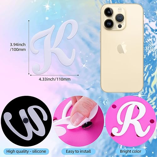 Miniatura 4 de Dijes para bolsa Bogg con letras de goma para la playa, accesorios para bolsas de mano, bolsa Bogg con letras del alfabeto