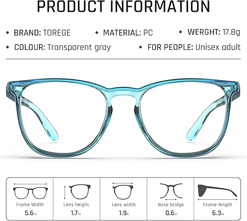 Miniatura 5 de TOREGE Gafas de seguridad para hombres y mujeres, gafas de seguridad transparentes de protección ocular con lentes antivaho Z87, gafas protectoras