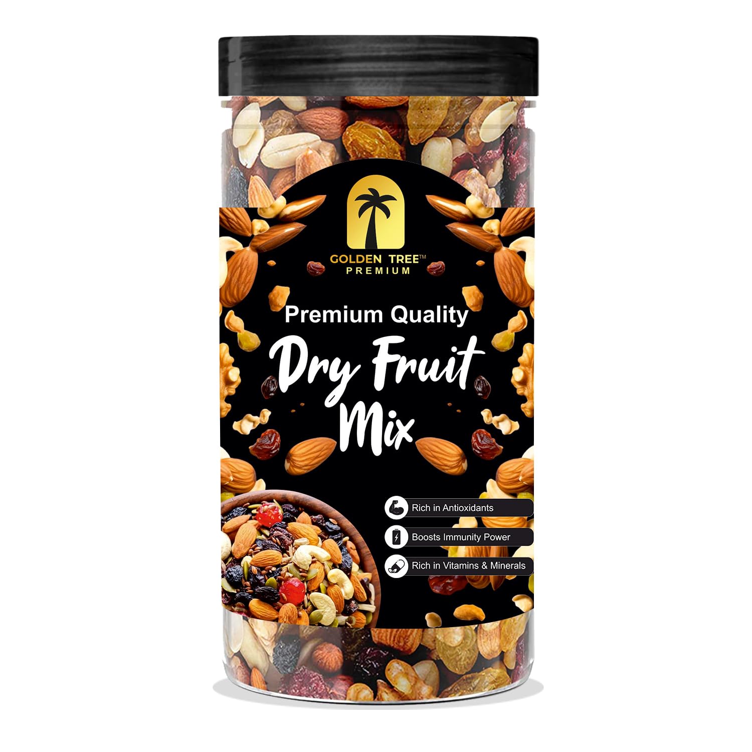Healthy Mixed Nuts with Dry Fruits | Premium Dry Fruits | Almonds | Cashews | Raisins | Dates | Black Raisin | Dried Kiwi | Protein Rich Snack (Dry Fruits Mix 500gm, Dry Fruits)-image-49