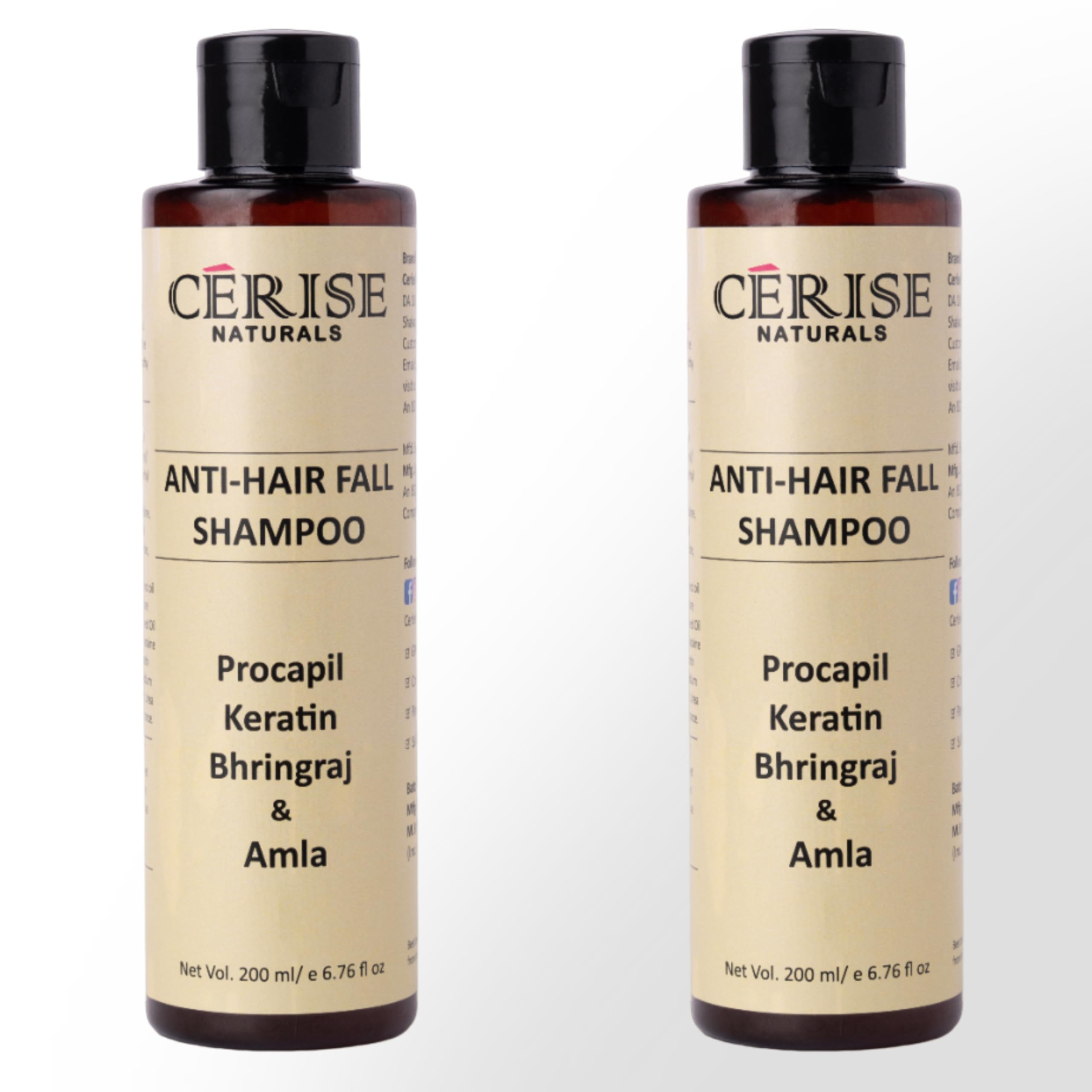 Sponsored Ad - Anti Hair Fall Shampoo with Pro-Vitamin B5, Procapil, Keratin, Bhringraj and Amla | Strengthening Herbal Shampoo for Men and Women | Paraben and Sulphate Free (400 ml)