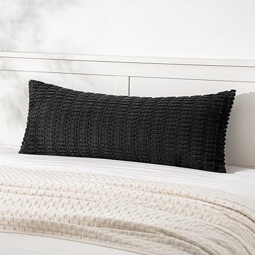 Vista 321 de MIULEE Pack of 2 Orange Corduroy Decorative Pillow Covers 20x20 Inch Soft Boho Striped Throw Pillow Covers Modern Farmhouse Home Decor for Halloween