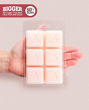 Shortie's Candle Company Pure Carnation Premium Wax Melts 4 Pack - 12 Oz., Strong & Long Lasting, Non-Toxic - Made with Essential & Natural Oils - Formula 117