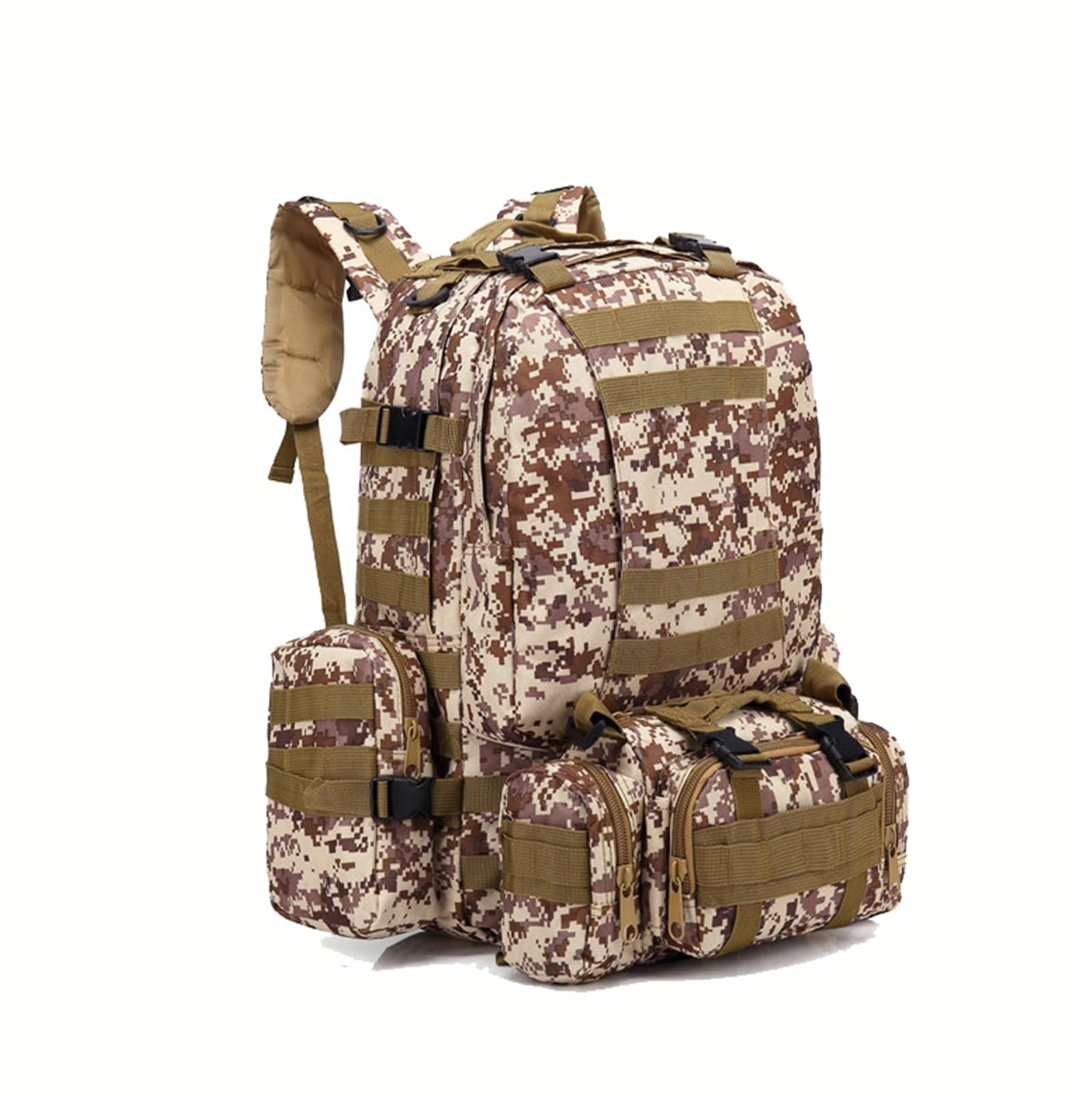 Wodoodporny Plecak Szturmowy, 55l Duży Wojskowy Wojskowy Taktyczny Plecak Turystyczny Sportowy, Wielofunkcyjny Kombinowany Survivalowy Na 3 Dni, Na Kemping, Polowanie(Light gray color)
