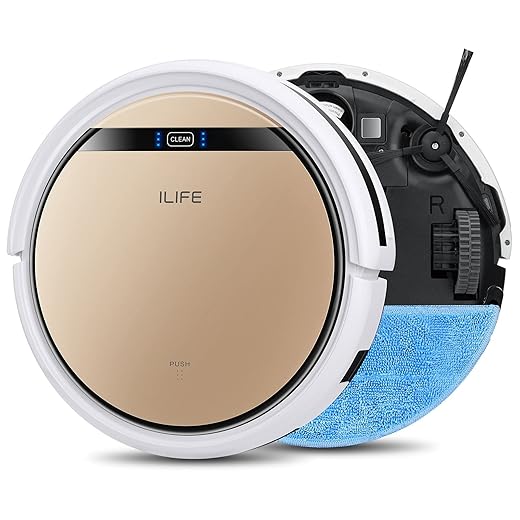 ILIFE V5s Pro, 2-in-1 Robot Vacuum and Mop, Slim, Automatic Self-Charging Robotic Vacuum, Daily Schedule, Ideal for Pet Hair, Hard Floor and Low Pile Carpet.