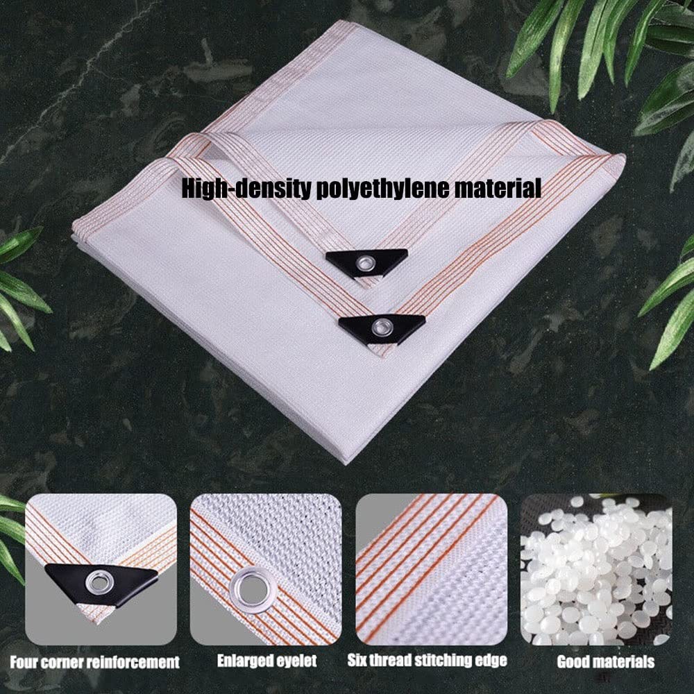 Schaduwdoek Tuin Schaduw Net met zeilringen, Zon Schaduw net 2x4m 3x6m 4x5m 6x10m 8x12m voor Pergola, Patio Planten, Serre, Buiten UV Bestendig 90% (Maat : 5mx6m(16.4ftx19.7ft