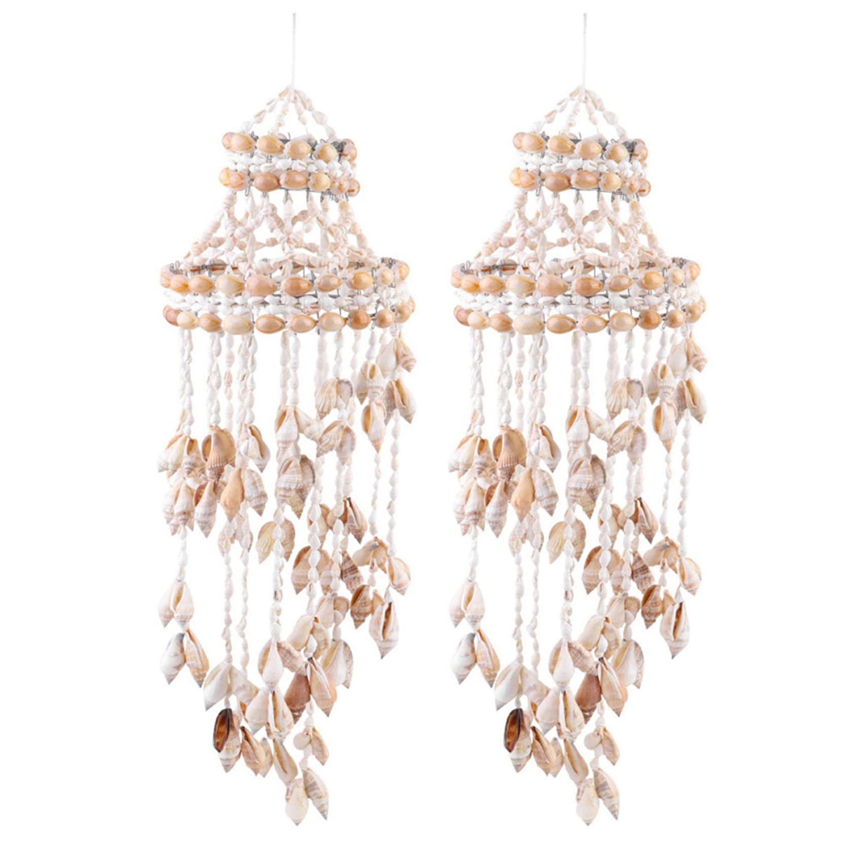 Trjgtas 2X Conch Sea Shell Wind Chime Ornament Pendant Ornament