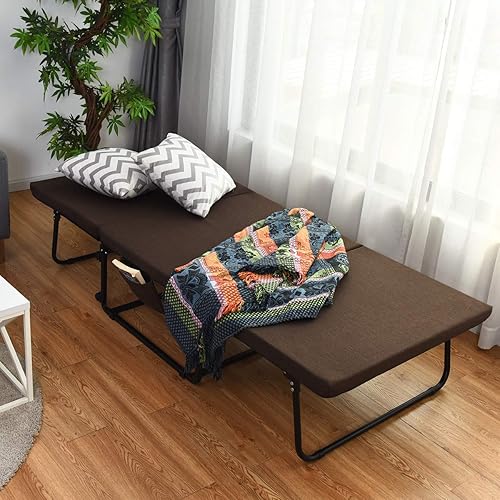 Miniatura 4 de Giantex Cama plegable otomana silla convertible multifunción 3 en 1 con 6 posiciones ajustables capacidad máxima de peso de 550 libras cama de