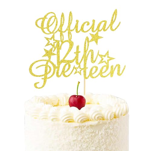 Decoración oficial para tartas preadolescentes de 12 años, decoraciones para pasteles de cumpleaños de 12 años, suministros de decoración de fiesta