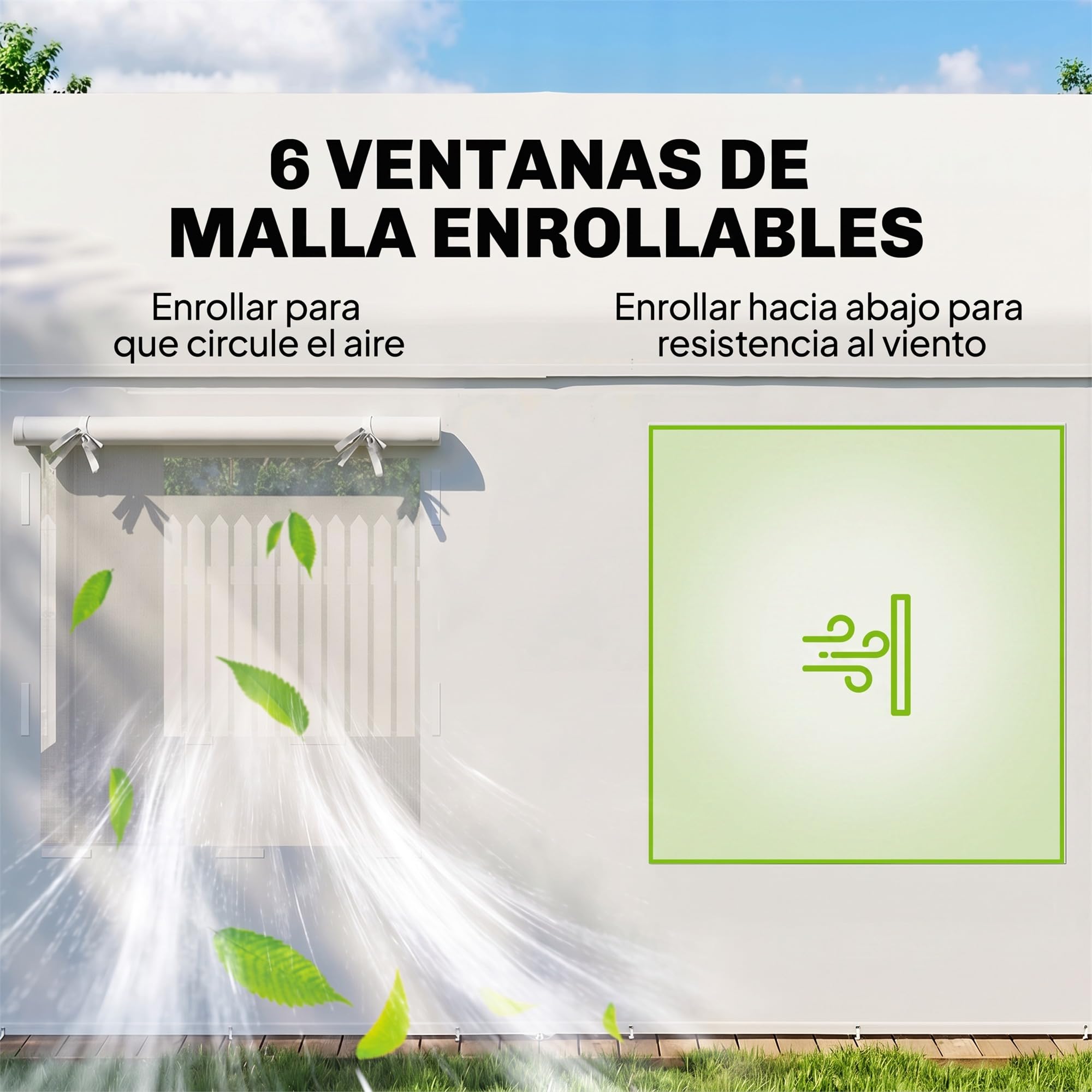 Outsunny Carpa Garaje Portátil 3x6 m para Coche Impermeable Blanco