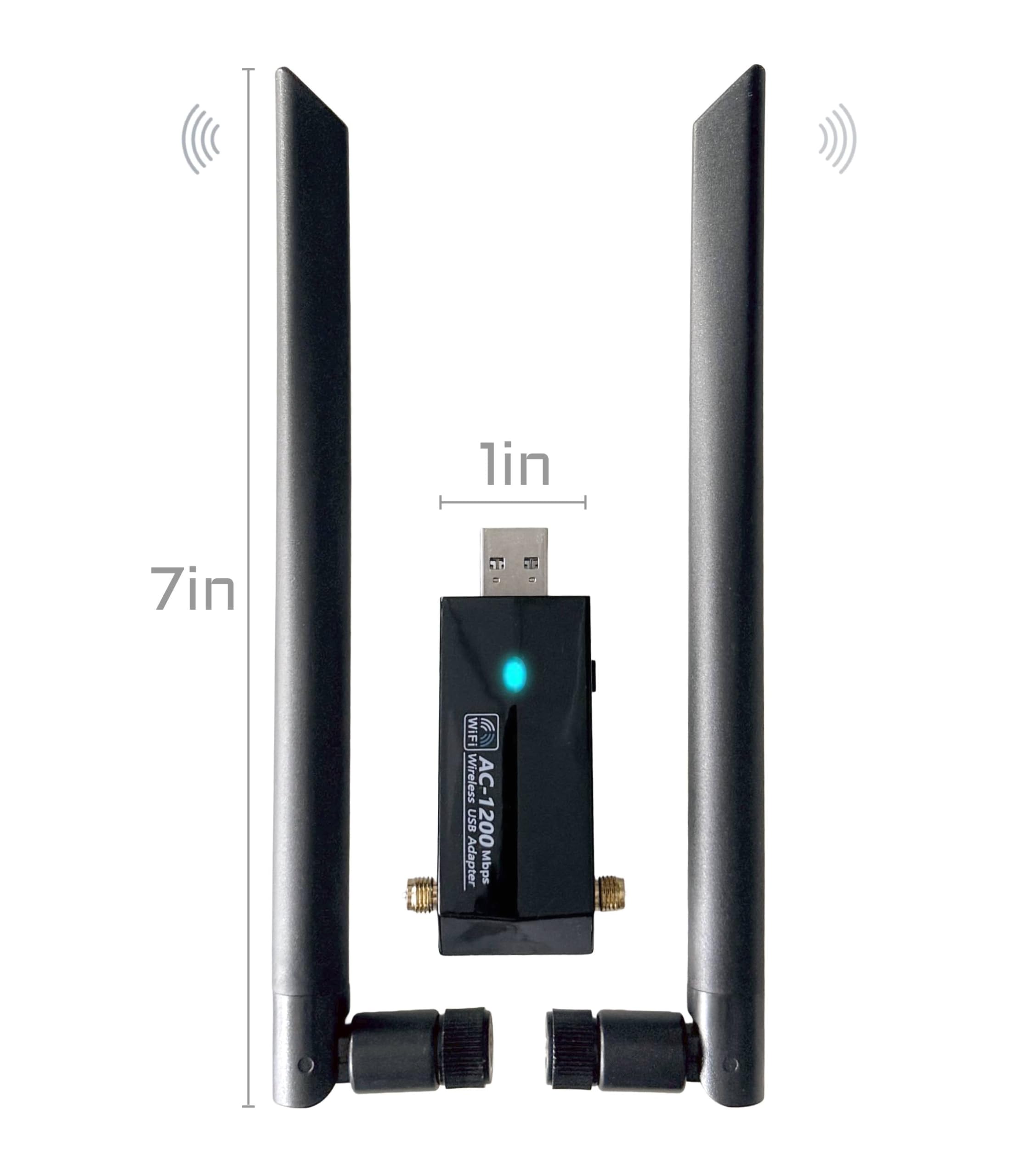 AC1200 RTL8812AU Adaptador USB WiFi para Kali Linux, Ubuntu y Fedora | Adaptador USB 3.0 de doble banda RTL8812AU para modo de monitor Kali; PnP probado en Ubuntu, Fedora, Arch, openSUSE y más