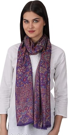 EH REVERSIBLE PASHMINA MULTCOLOR PAISLEY & FLORAL TRADITIONAL WEAVE LARGE SUPER SOFT ALL WEATHER SCARF/STOLE SILK MODAL