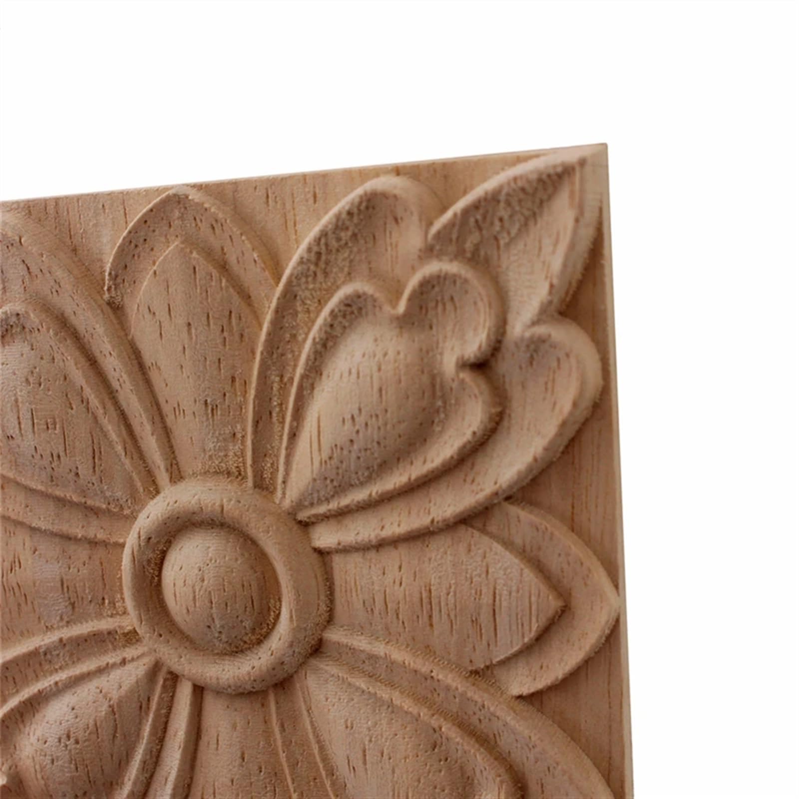 Unpainted Oak Wood Carved Applique - 15.8" X 3.9", Furniture Onlay For DIY Decor, Cabinets, Frames