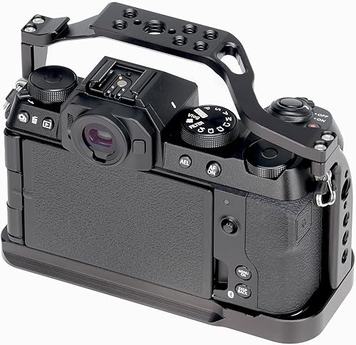 Miniatura 3 de Jaula Foto4easy xs20 para cámara Fujifilm X-S20, placa de liberación rápida para Arca-Swiss, riel NATO, orificios para tornillos de 14 y 38 pulgadas