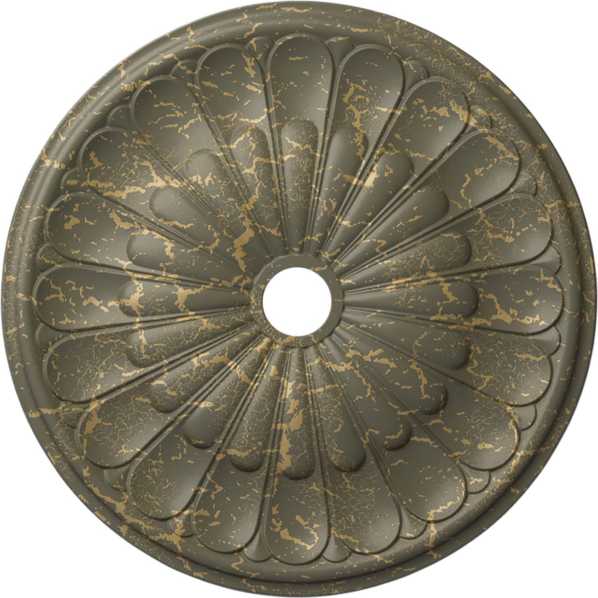 Médaillon de plafond Gorleen relief profond effet craquelé unique