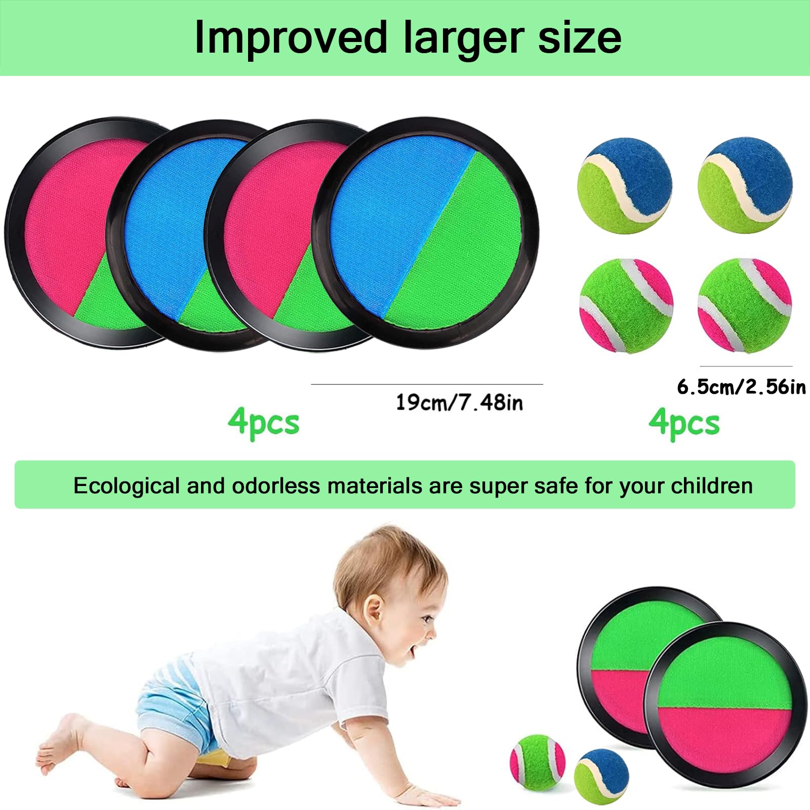 Buitenspeelgoed Kinderen Klittenbandbalspel Voor Kinderen - Set Van 2  Rackets En 2 Ballen Buiten En Binnen Speelgoed Voor Jongeren Klittenband  Spel, image size:1600x1600