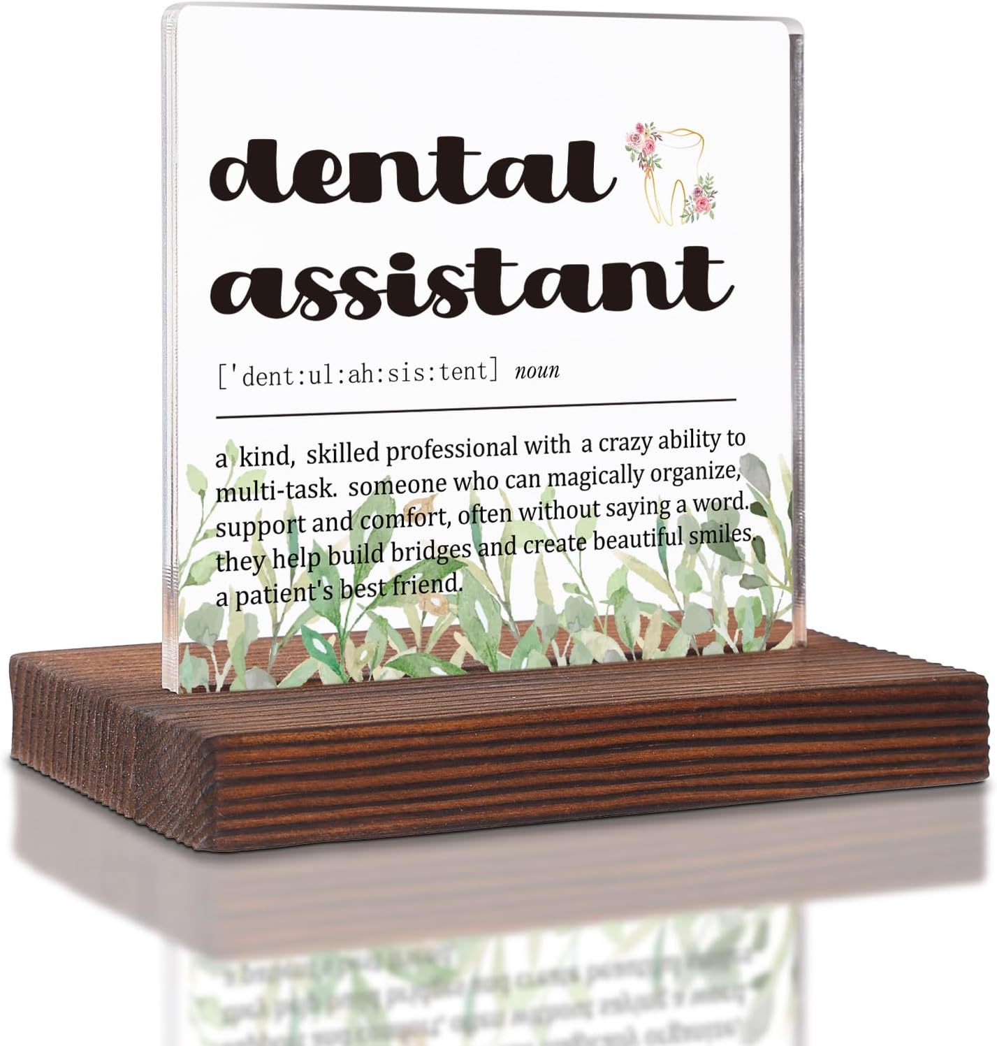 Dental Assistant Gifts for Women,Thank You Gift for Dental Assistant, Retirement Going Away Goodbye Farewell Leaving Gifts for Dental Assistant, Funny Desk Signs for Women Sign Plaque SL73