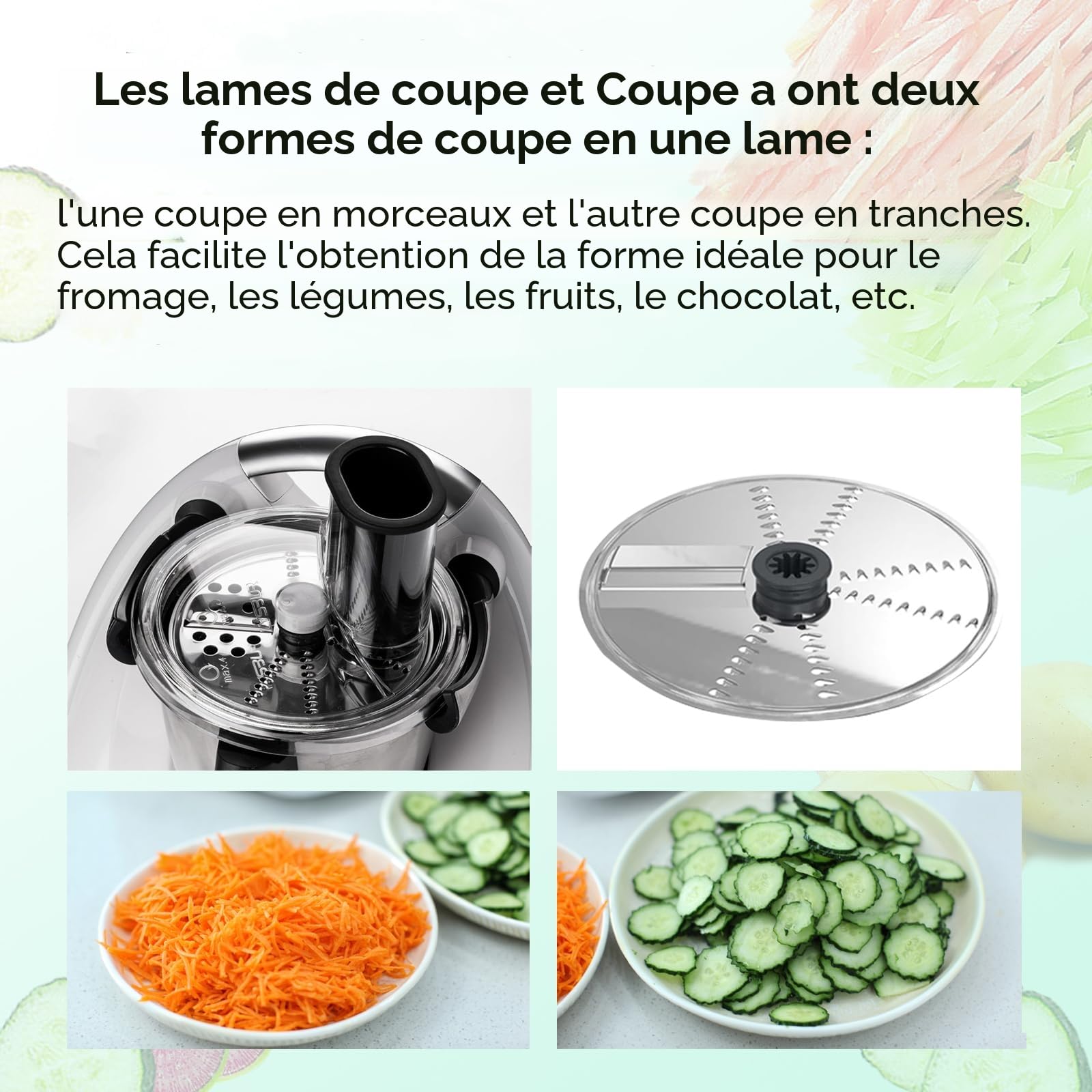 Machines de découpe de légumes et de fromages multifonctions pour mélange chaud, Thermomix accessoires de mélange chaud tm6 et tm5 accessoires pour broyeur de fromage