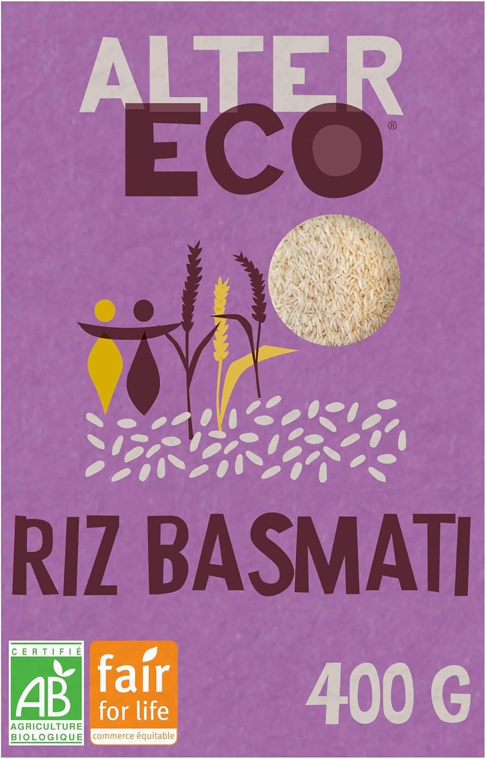 ALTER ECO - Riz Basmati Bio - Riz Équitable - Prêt en 11 Minutes