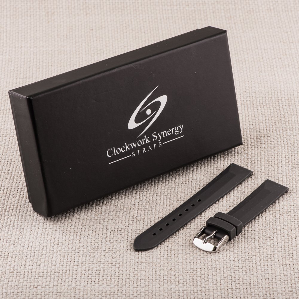 Clockwork Synergy - 2- Piece Ss Divers Silicone Watch Band Strap 24mm - Grey - Male and Female Watches