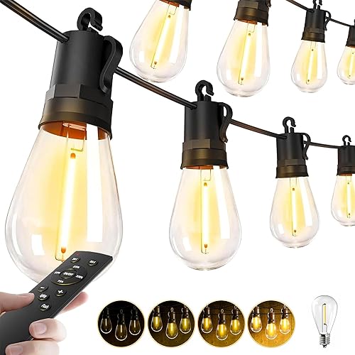 Outdoor String Lights Patio LED - Light Outside 50Ft 15M