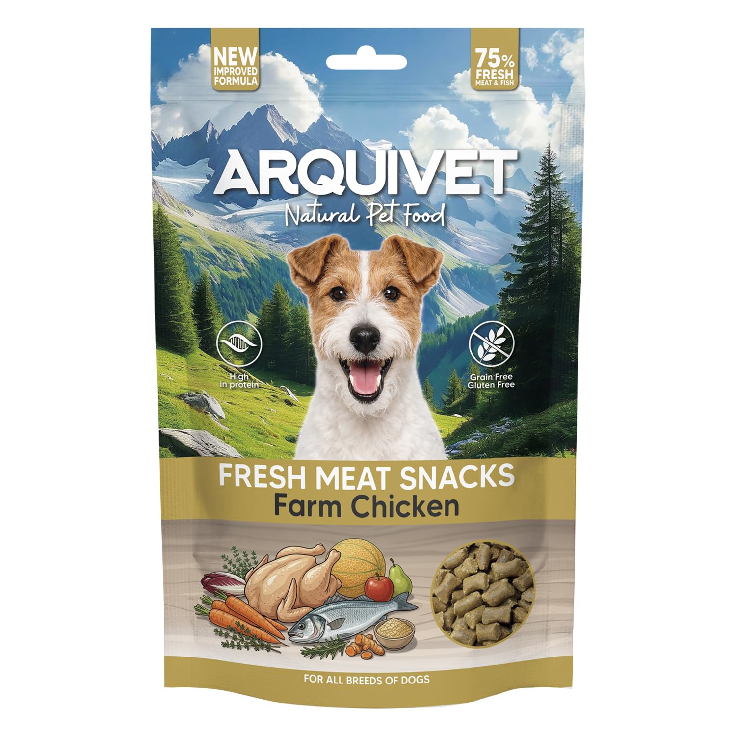 Arquivet Frischfleischsnacks mit Huhn, 800 g, für ausgewachsene Hunde