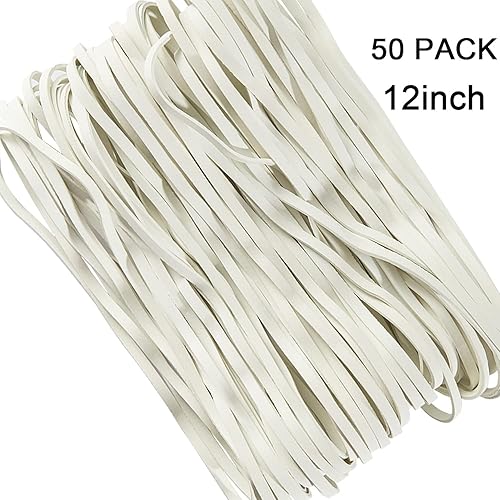 Miniatura 4 de AMUU Bandas de goma blancas de 12 pulgadas, grandes, 35 piezas, banda de goma grande resistente para carpetas de archivos, juego de bandas elásticas