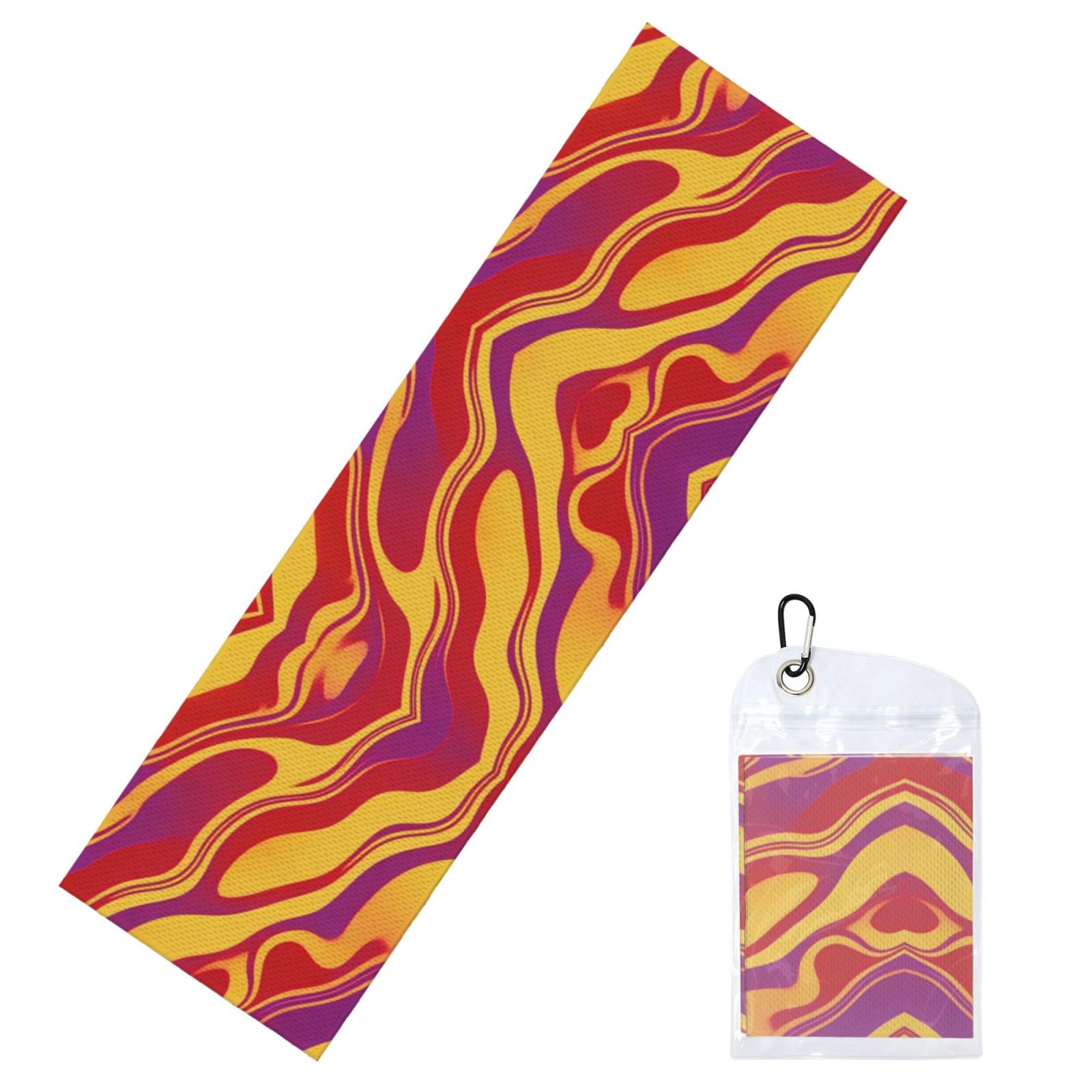 DUYIOKH Vibrant Swirl Color Blend Print Cooling Towel, Portable Towel for Gym Workout Golf Beach World Cup Sports Hot Weather