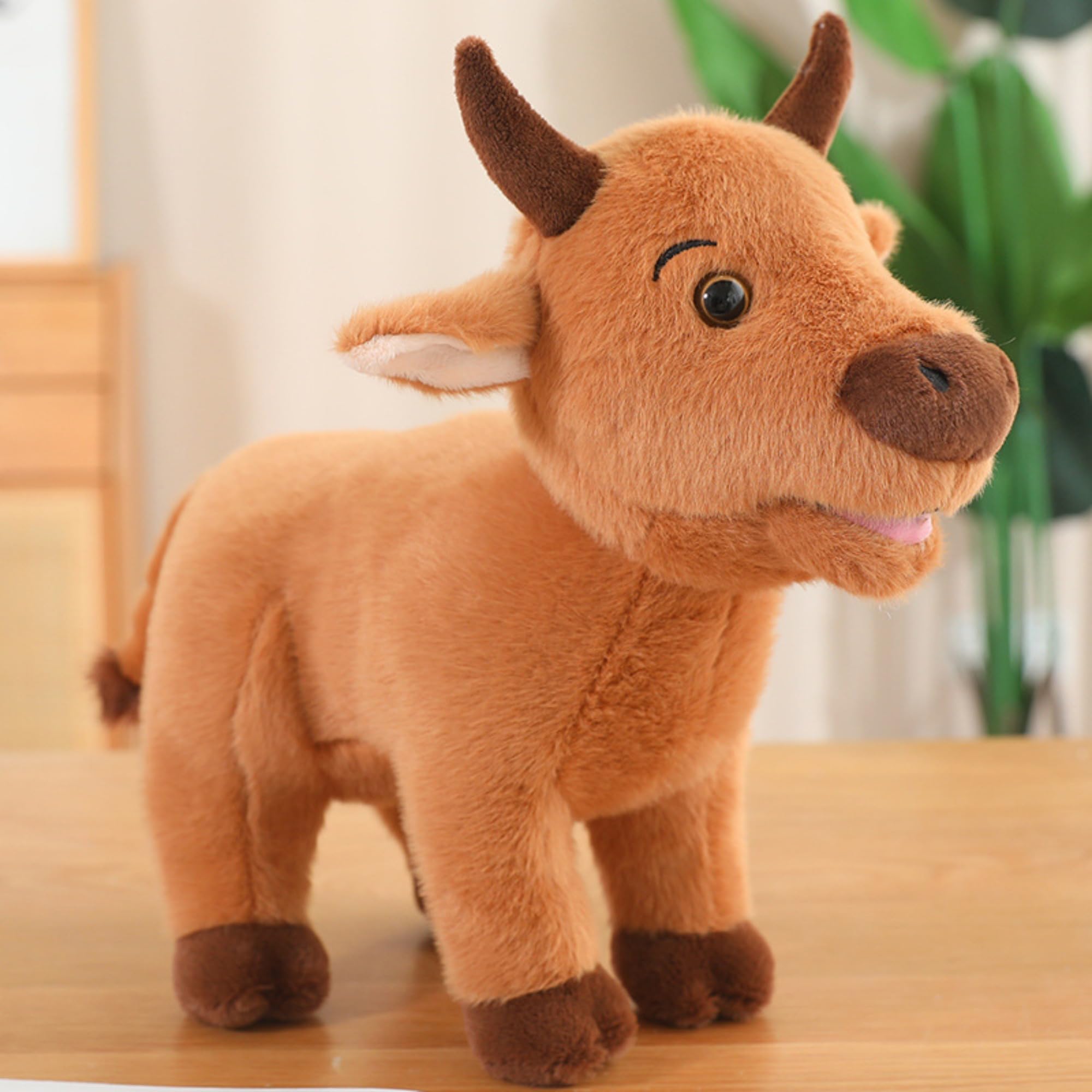 Kuh Kuscheltier, Simuliertes Kuh Plüschtier, Kuh Spielzeug, Kuh Deko, Stuffed Animals zum Spielen, Sammeln & Kuscheln für Jungen Mädchen (60CM)