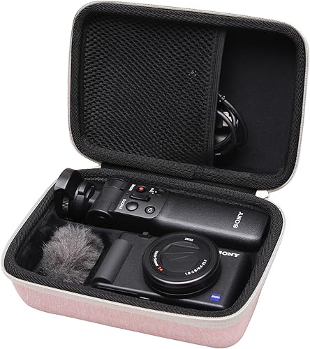 LTGEM - Funda rígida para cámara digital Sony ZV-1F ZV-1 ZV-1 II de LTGEM, compatible con kit de accesorios Vlogger, trípode y micrófono, bolsa de