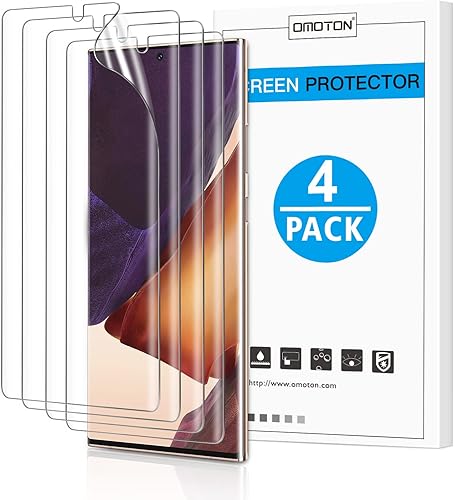 Paquete de 4 protectores de pantalla para Samsung Galaxy Note 20 Ultra, protector de pantalla de película de TPU para Galaxy Note 20 Ultra de 6.9