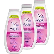 Vagisil Odor Block Deodorant Powder for Women, Helps to Prevents Chafing, Talc-Free, 8 Ounce (Pack of 3)