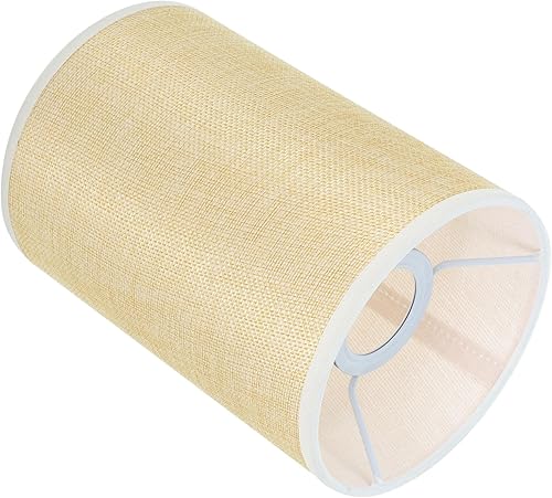 Pantalla moderna de lino, pantalla de lámpara de barril de hámster, pantalla para lámpara de pie, lámpara de mesa, bombilla de jaula de protección,