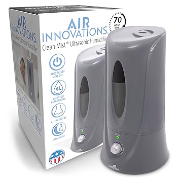 Air Innovations MH-408-PLAT Smart Mist Ultrasonic Humidifier, Platinum