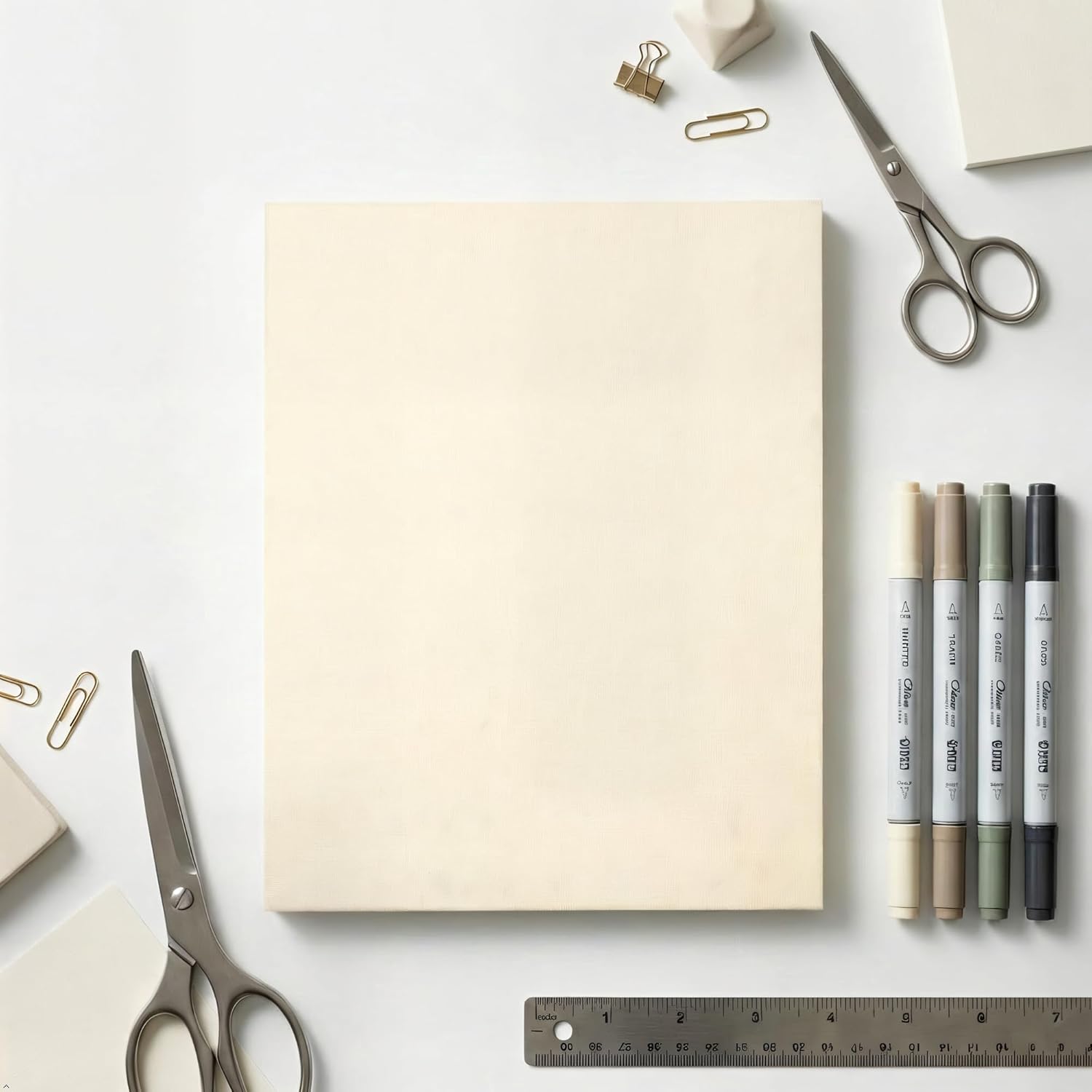 JAM PAPER Strathmore 32lb Paper - 90 GSM - 8.5 x 11 - Natural White Linen - 100 Sheets/Pack image 4
