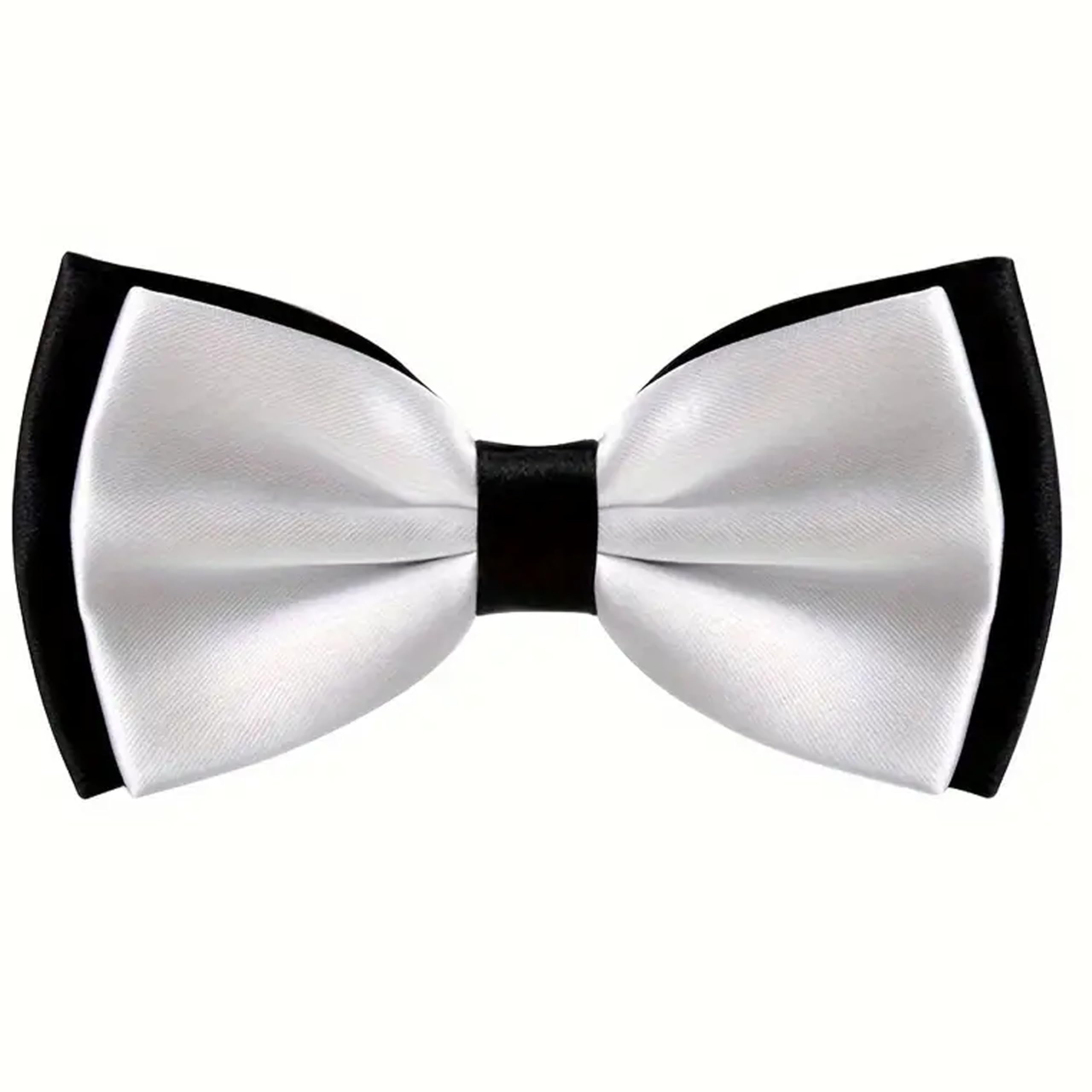 the bow tie house Mens Bow Tie, Clip on Pre Tied Bow Ties for Men Solid Color Adjustable Tuxedo Bowties for Suit Wedding Graduation-picture-26