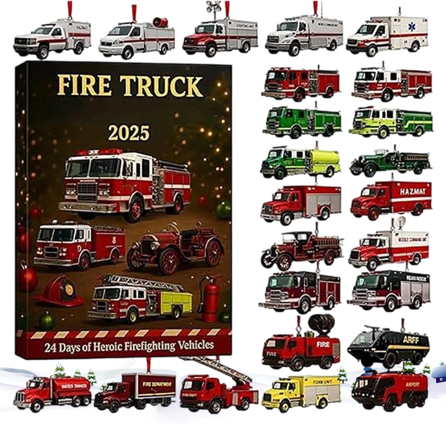 Calendario de Adviento de carreras 2025 y 2025, calendario de Adviento de Navidad para niños con muñeca y figuras, caja de cuenta regresiva de 24 días de Halloween con mini adornos y dijes colgantes — view 4