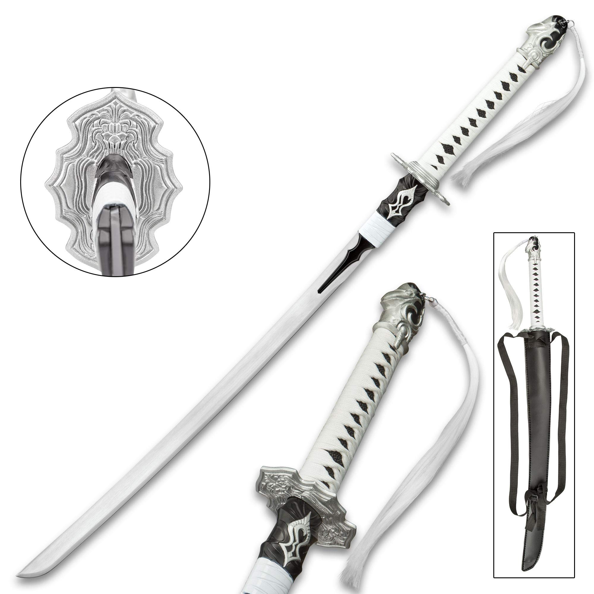 K EXCLUSIVE Fantasy Sword and Sheath Stainless Steel Blade, Cast