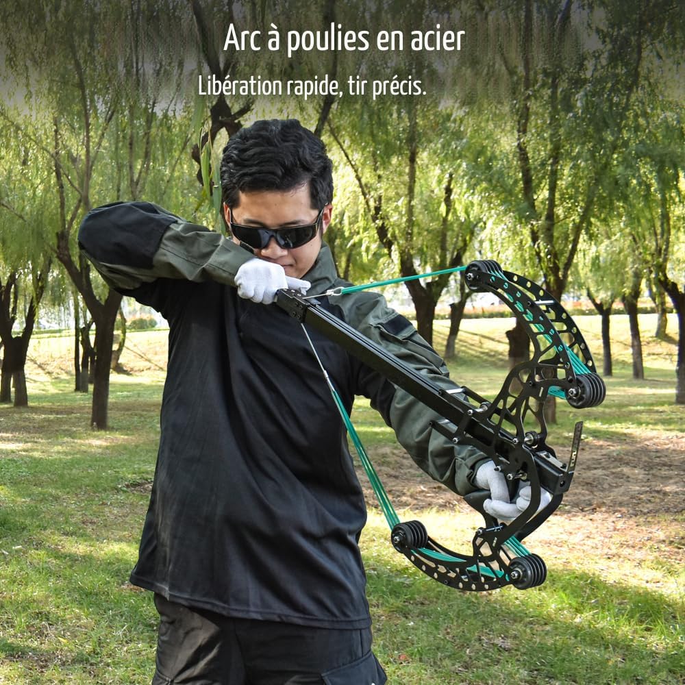 ZSHJGJR Lanceur d'arc rapide pour tir à l'arc - Lanceur de balle en acier - 15