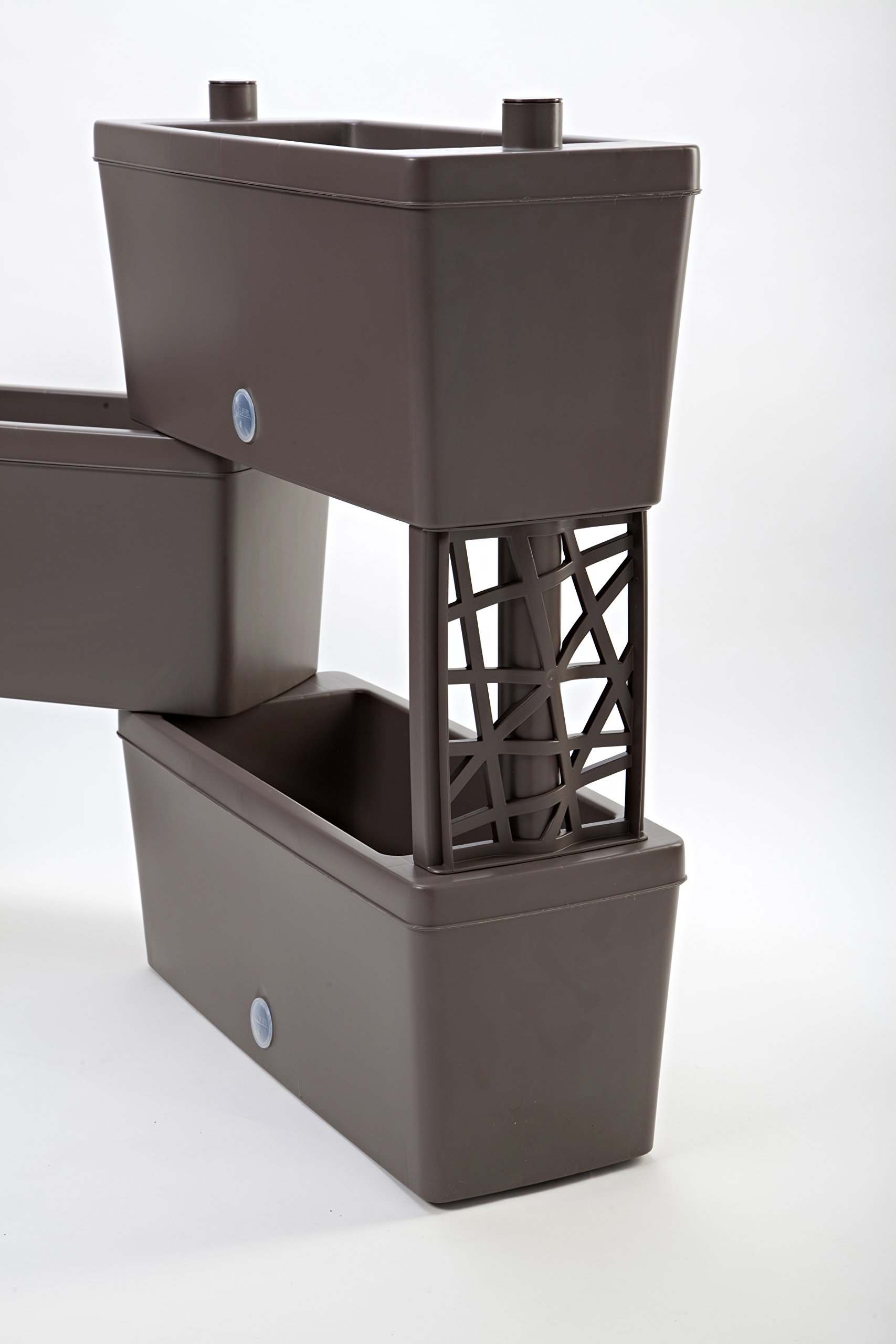 Bama 32022 Brick Kit 5 Fioriere Modulari, Tortora, 59x23x27 cm
