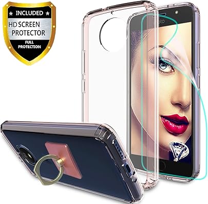 Athchu Funda Moto Carcasa Transparente con Protector Pantalla Soporte para tel fono Funda ultradelgada para Parachoques para Motorola Moto 2017 Carcasa-CB Oro Rosa Athchu Funda Moto Carcasa Transparente con Protector Pantalla Soporte para tel fono Funda ultradelgada para Parachoques para Motorola Moto 2017 Carcasa-CB Oro Rosa