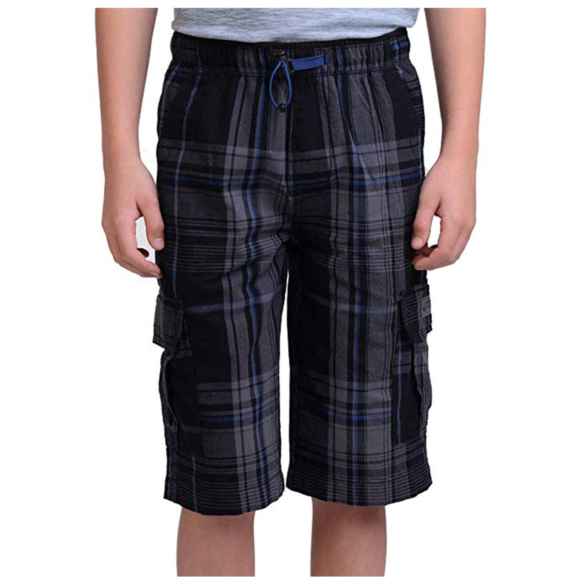 Short cargo 100% coton pour garçon avec taille élastique ultra confortable
