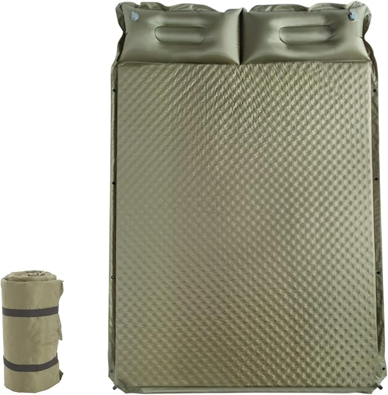 Sleeping Pad for Camping, Air Mattress 2 Person Inflatable Mattress, Suitable for Backpacking, Hiking, Tent Trap Traveling (Khaki)