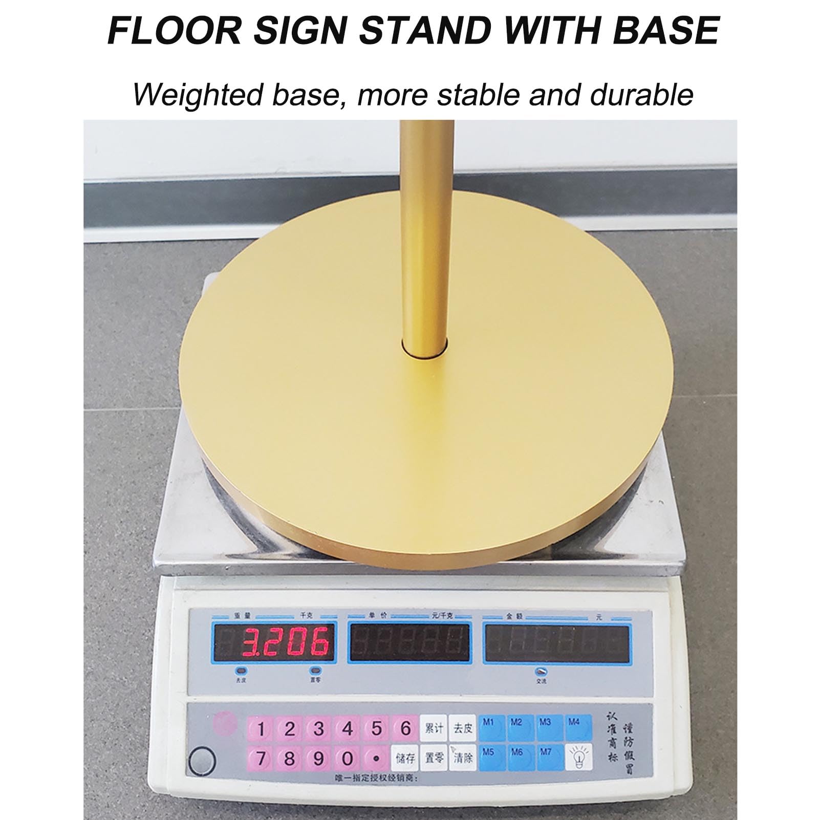 Soporte para Carteles de Suelo, Soporte para Carteles, Soporte para Carteles de Suelo Resistente, Soporte para Carteles con Pedestal Ajustable, Soporte de exhibición con rotación de 355 °