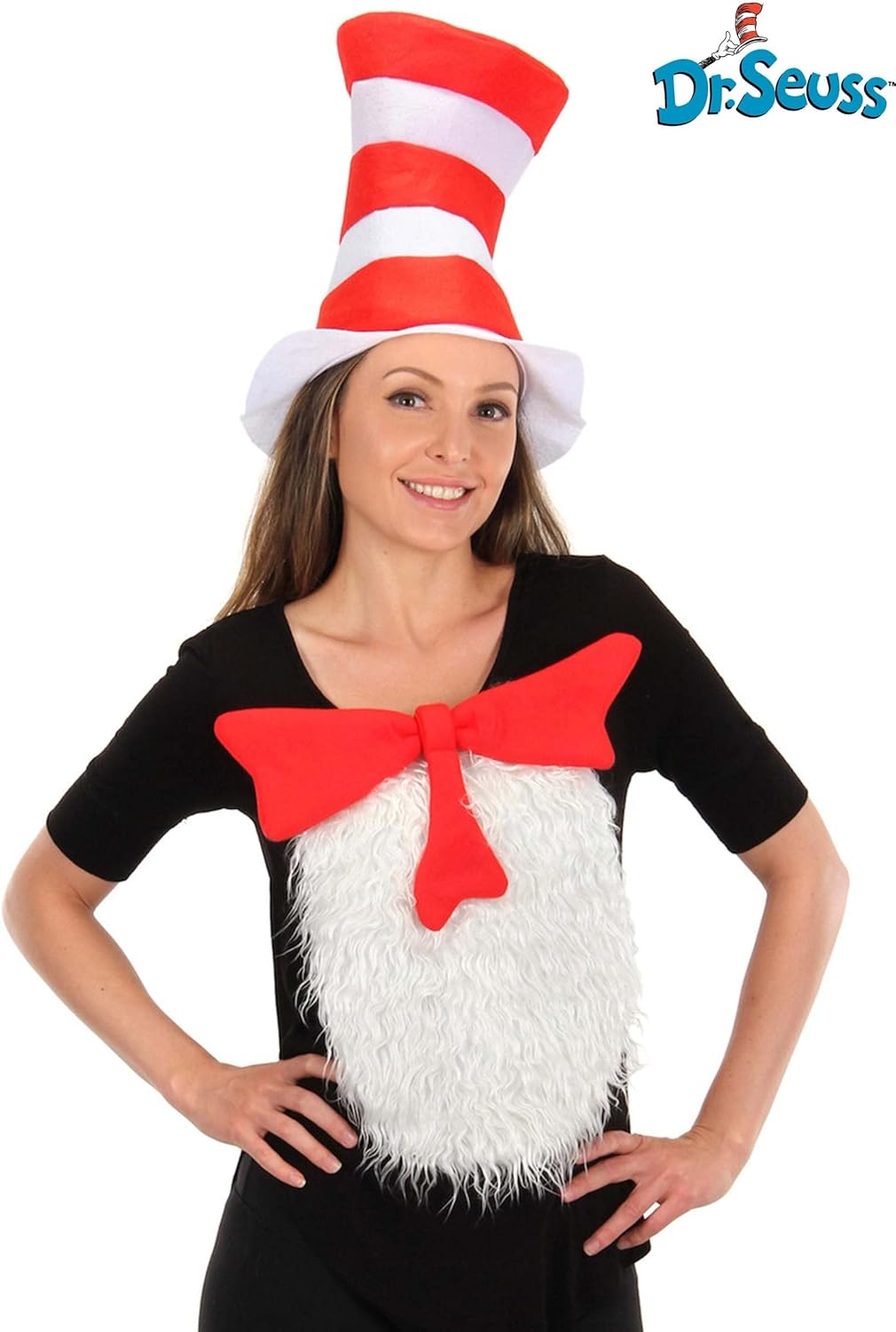 Dr. Seuss Cat in the Hat Deluxe Costume Kit For Adults and Kids - Image 2