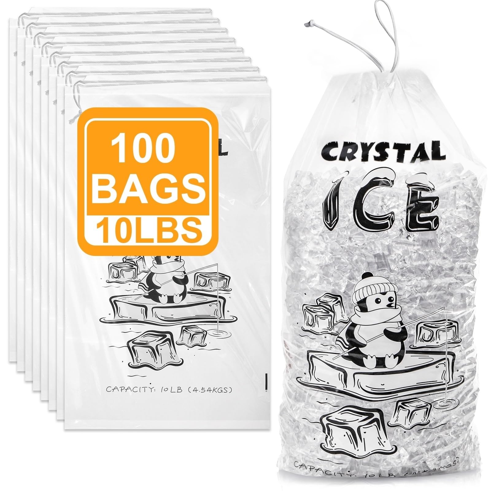 Sac à glace résistant de 4.5 kg ZOOFOX pour éviter la déchirure des emballages fins