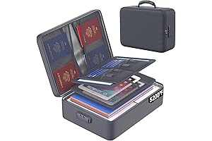 1 pc document bag with lock: ENGpow 5200° f fireproof document bag