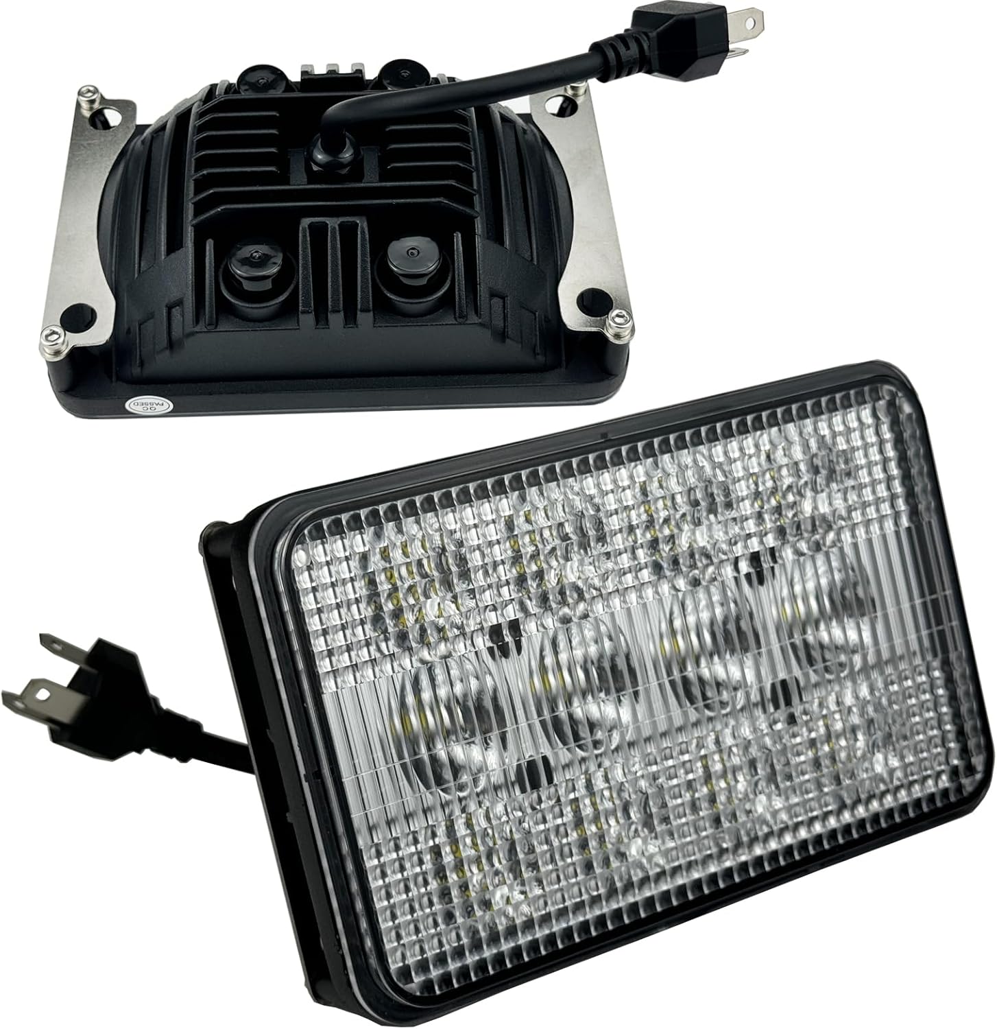 60W tractor Hi/low Beam LED headLight AL75338, TL6700, RE56964 TL6700 Compatible with John Deere Tractor 5105, 6110, 6200, 6210, 6300，7400, 7410, 7510, 7600, 7610， Sprayer 4700, 4710, 4720, 6500